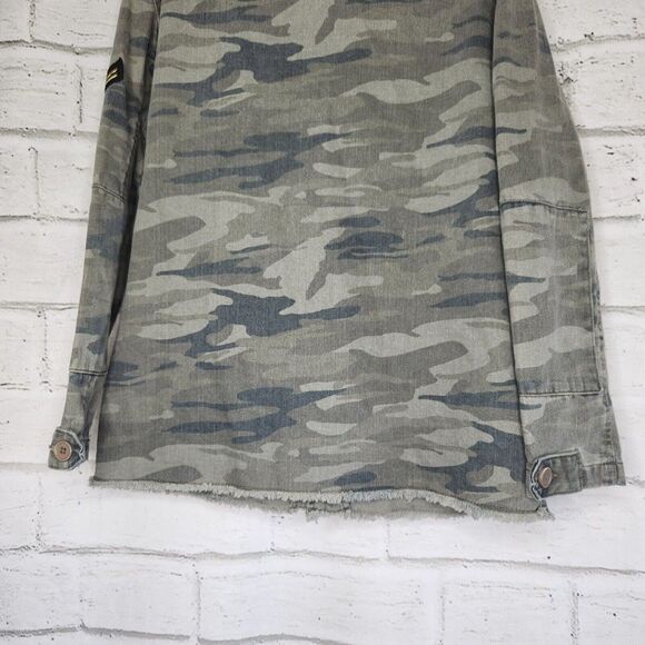 Treasure And Bond Women's Camouflage Cargo Jacket Size Small Pockets Military - Picture 8 of 13